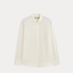 Everlane THE MUST-HAVE SHIRT IN WASHABLE SILK off white 100% silk blouse size 0